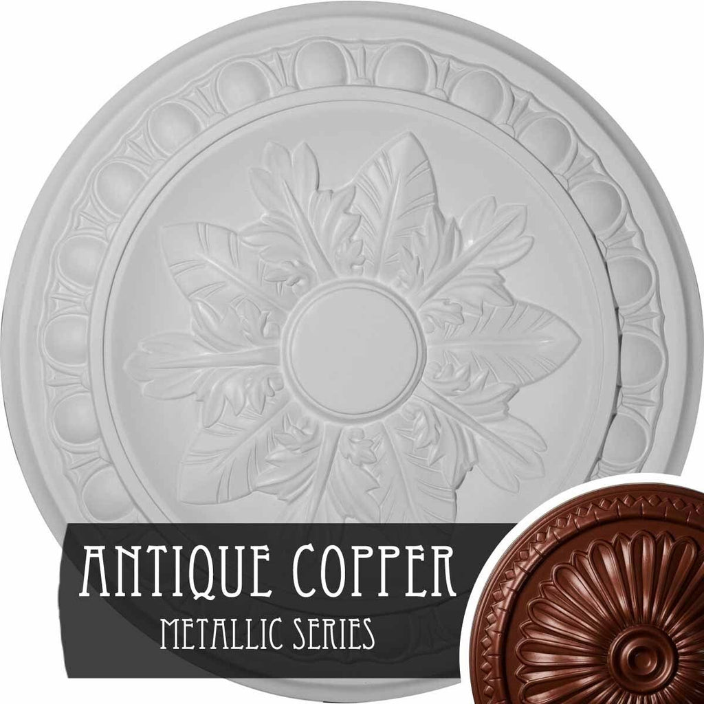 Hand-Painted Walnut Ceiling Medallion M693352