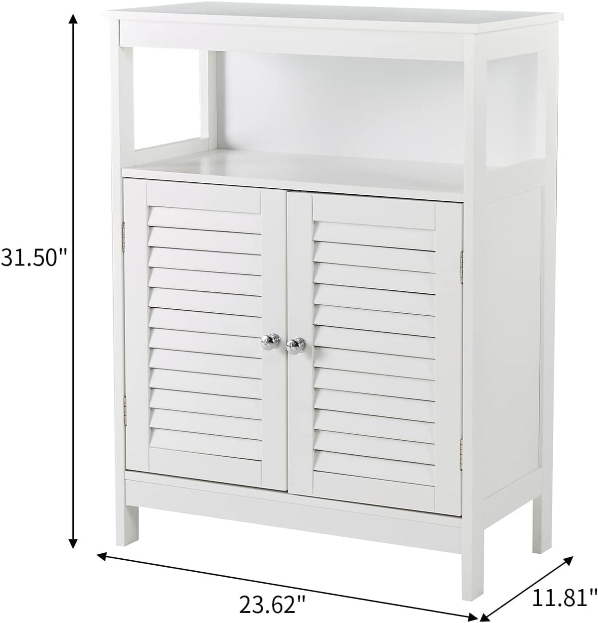 White Storage Cabinet with Two Doors A21631