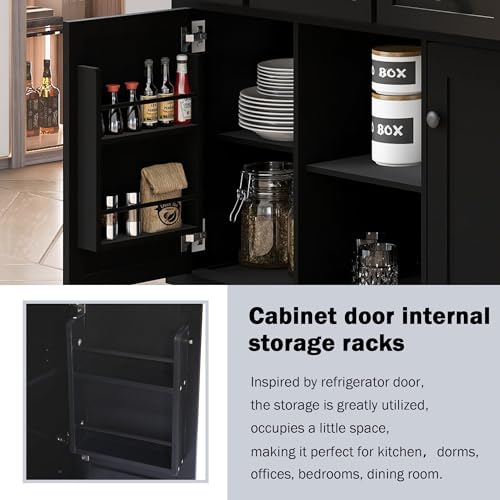 Grey Blue Wooden Kitchen Island Cart with Stainless Steel Top T12570