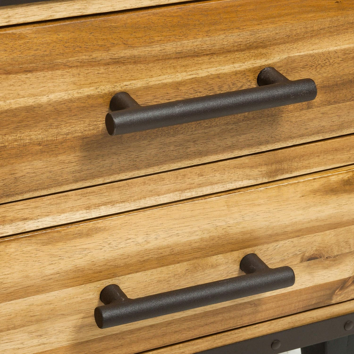 Acacia Wood Two Drawer Night Stand A546685