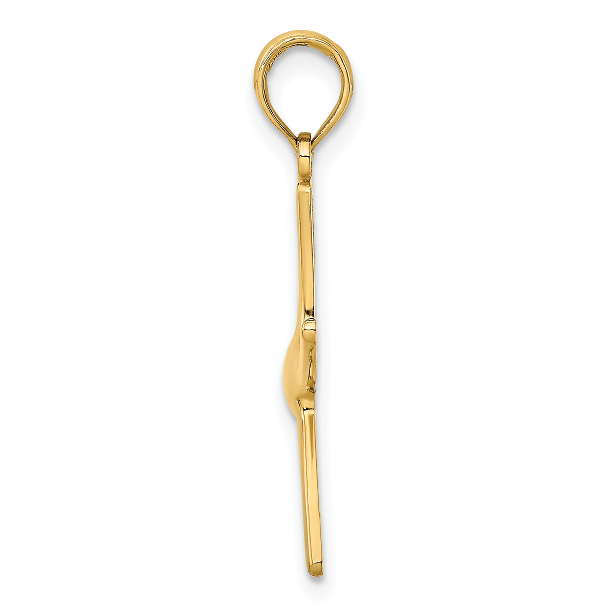 10K Yellow Gold Starfish Pendant Charm with 14K Yellow Gold Rope Chain Necklace 16'' E6462