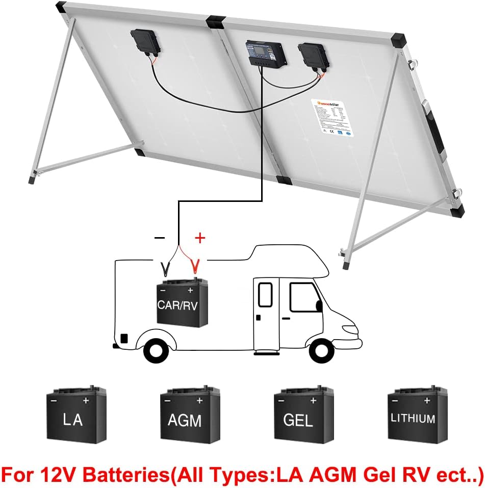 150W 12v Monocrystalline Portable Folding Solar Panel E995730