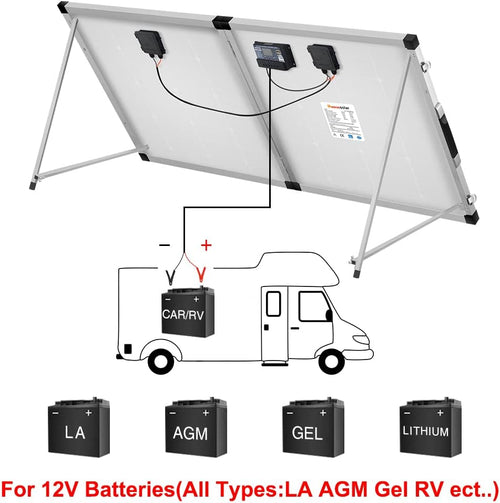 150W 12v Monocrystalline Portable Folding Solar Panel E995730