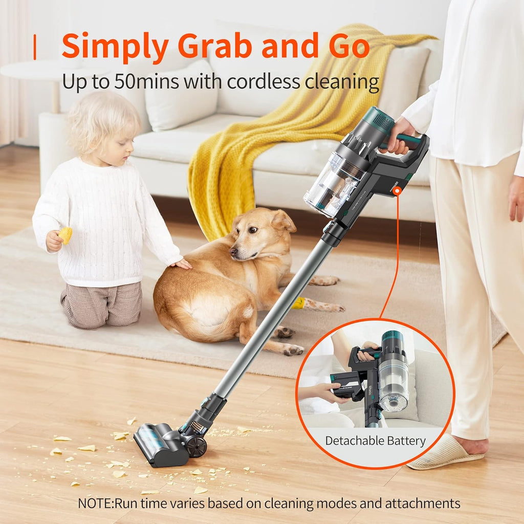 Cordless Vacuum Cleaner, 25KPa Strong Suction, 4 in 1 Stick Vacuum C951325