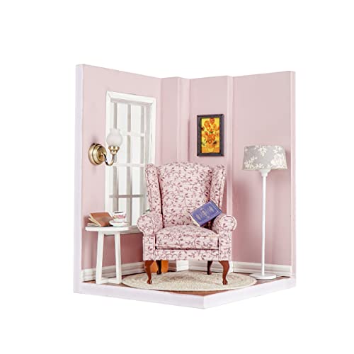 1:12 Scale Miniature Queen Anne Accent Chairs (Purple) J218