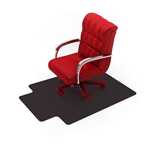 Black Chair Mat with Lip for Low Pile Carpets Z592