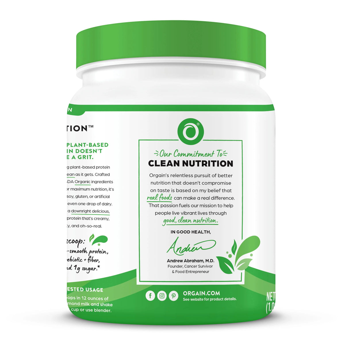 Organic Vegan Chocolate Peanut Butter Protein Powder 1.02lb H621142