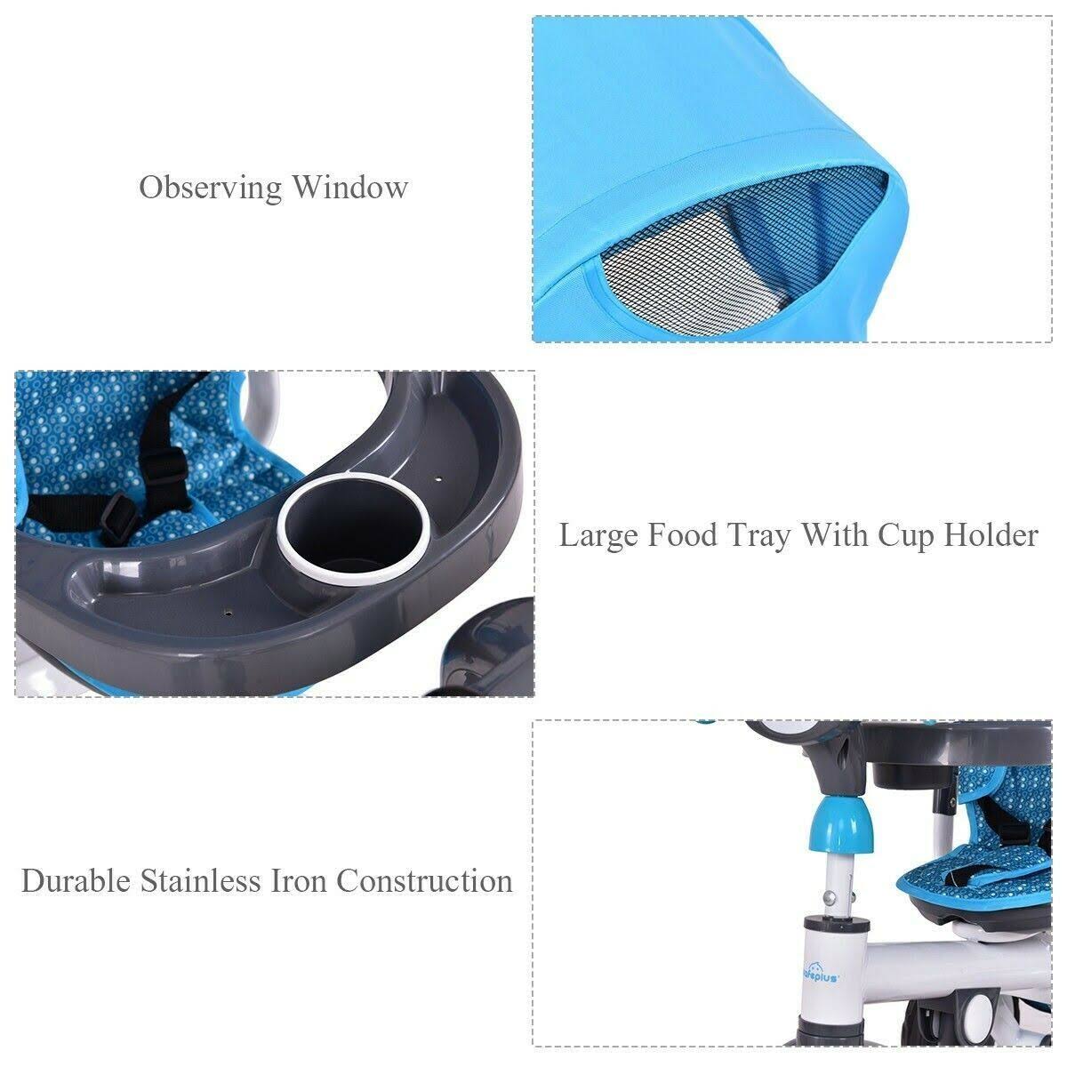 4-in-1 Detachable Baby Stroller Tricycle with Canopy W164