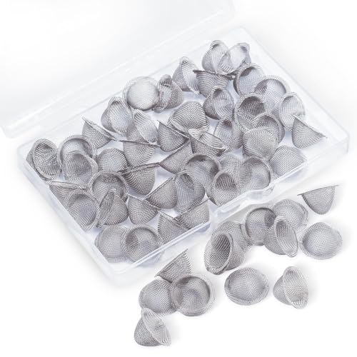 50 Pieces 3/4 Inch Stainless Steel Mesh Pipe Screens with Storage Box A239