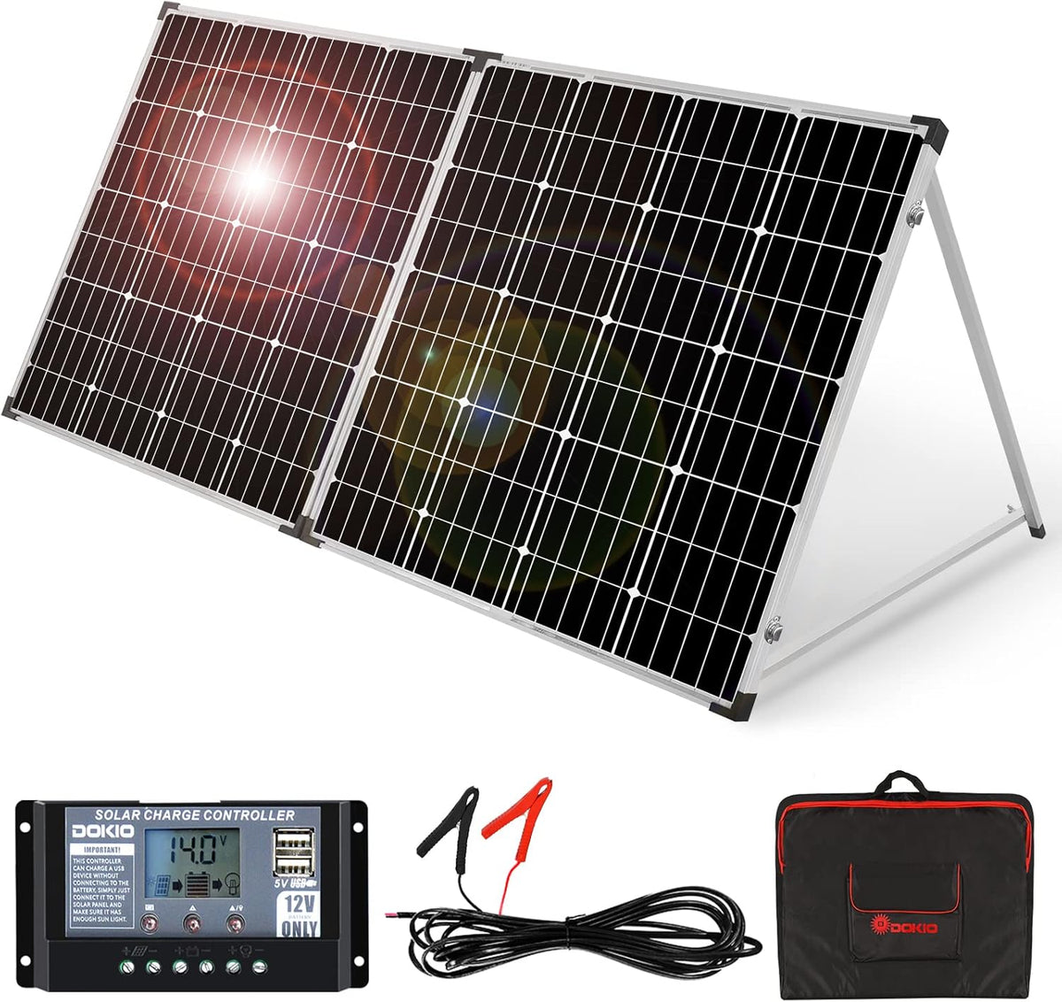 150W 12v Monocrystalline Portable Folding Solar Panel E995730