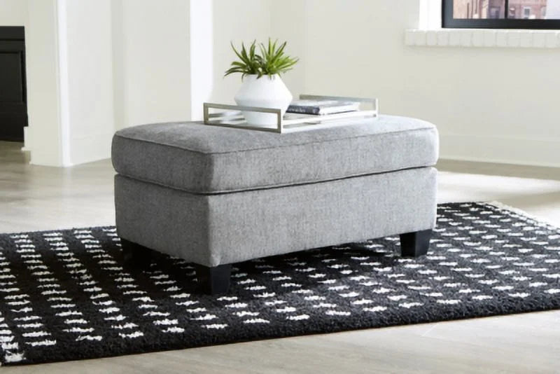 Chenille Smoke Ottoman B3970