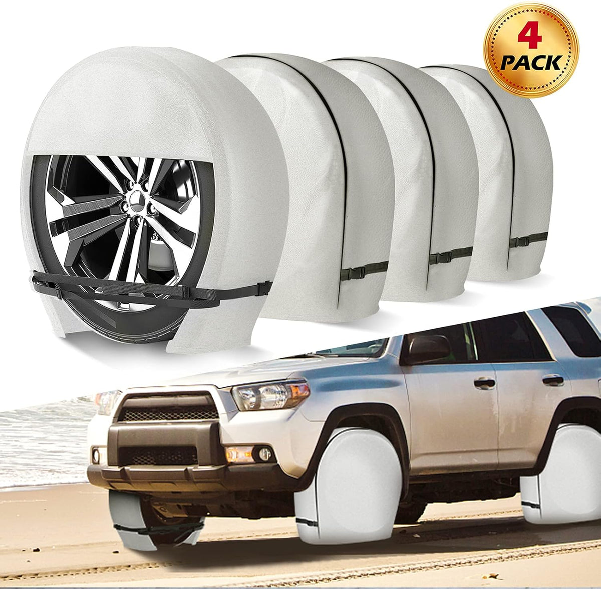 Set of 4 Heavy Duty Vinyl RV Tire Covers M932