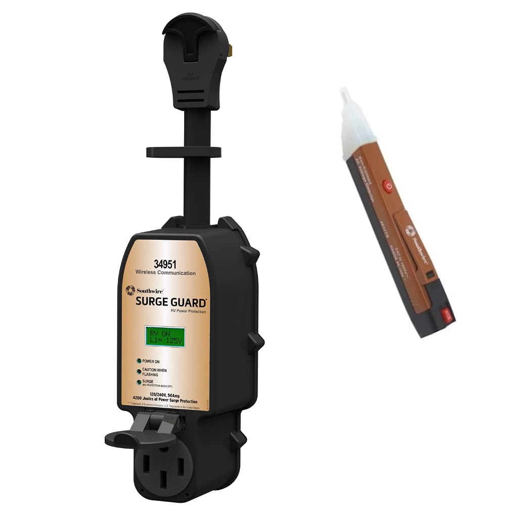 50 Amp Portable RV Surge Protector with LCD Display Q7522