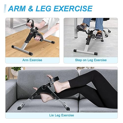 Folding Pedal Exerciser Under Desk Bike Pedal Exerciser with LCD Monitor K113