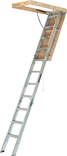 Aluminum Attic Ladder, 375 Pound Load Capacity, 22-1/2 x 54" F477