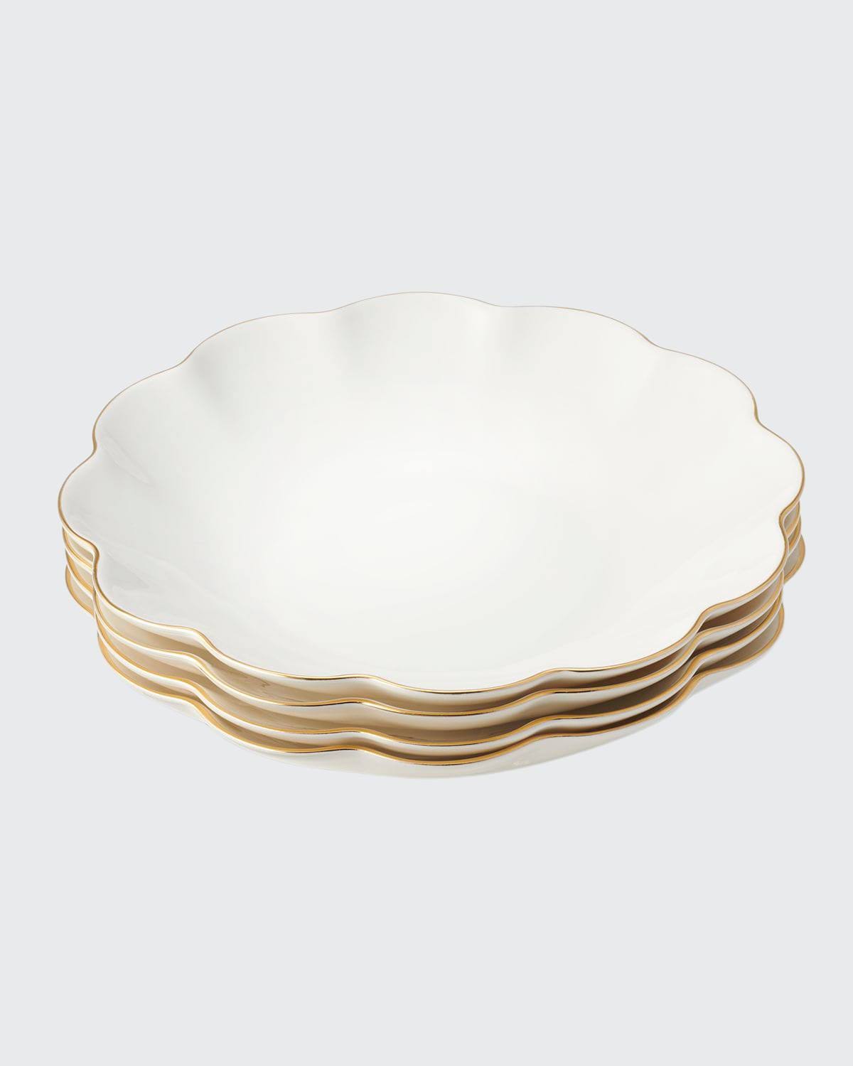 Scalloped Appetizer Plate Set of 4 F7971
