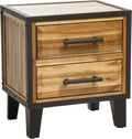 Acacia Wood Two Drawer Night Stand A546685