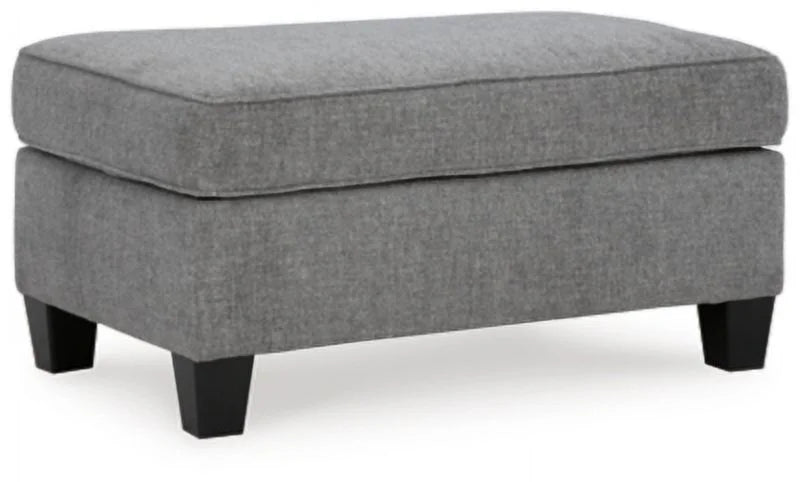 Chenille Smoke Ottoman B3970