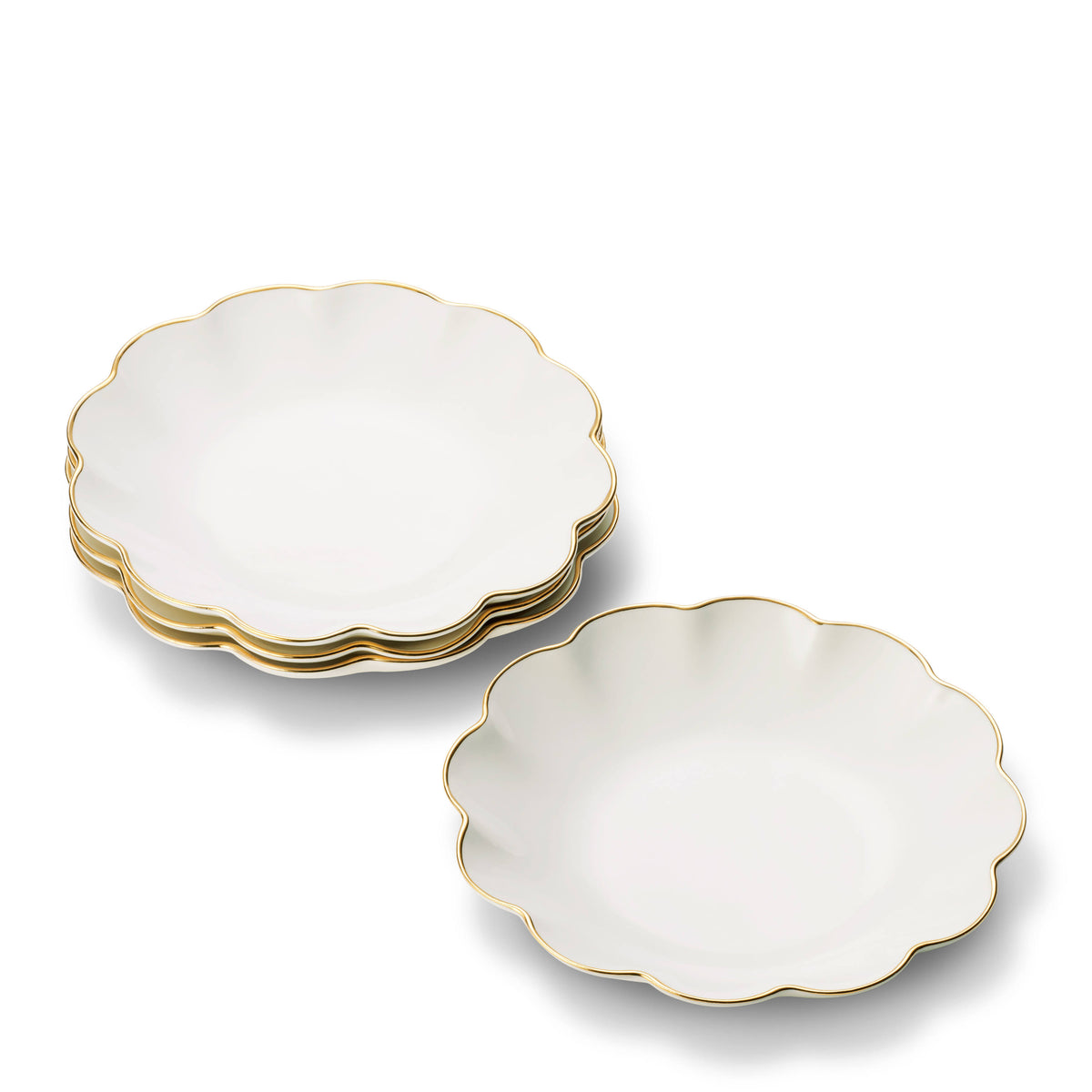 Scalloped Appetizer Plate Set of 4 B955