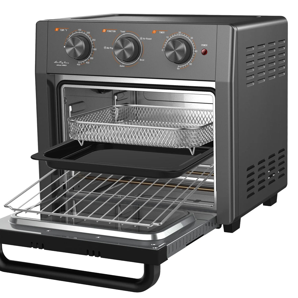 1300W 20Qt Air Fryer Toaster Oven Combo with Non Stick Basket N1444