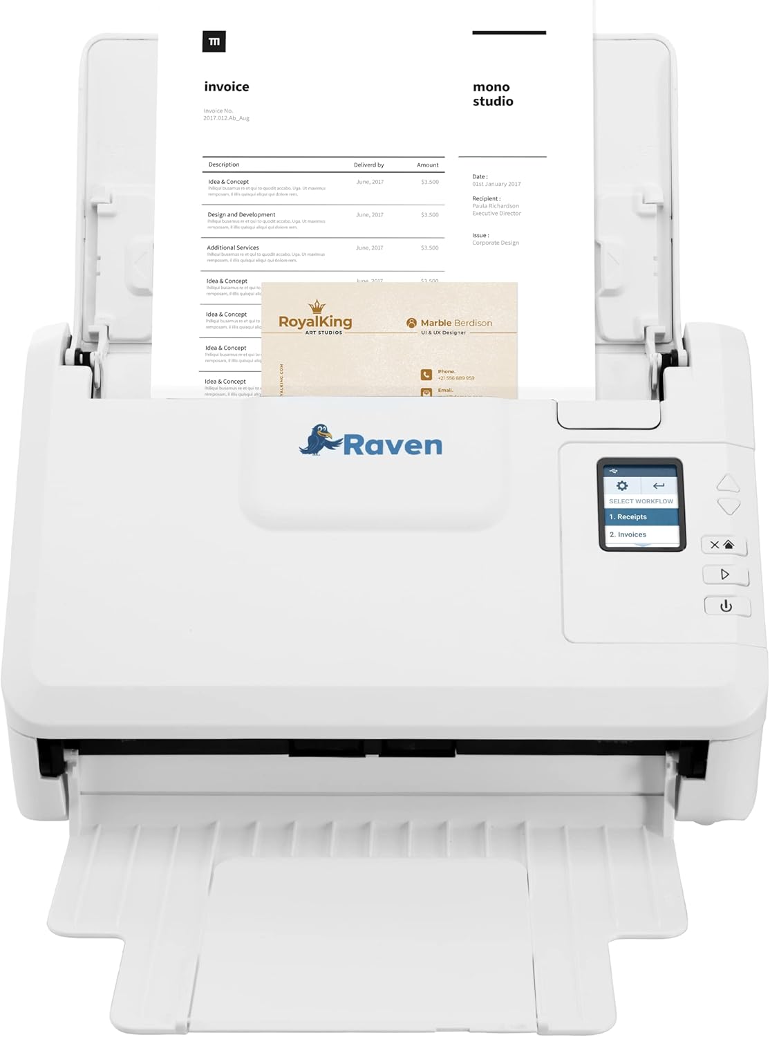 Document Scanner, Color, Duplex, Auto Document Feeder, USB D72561