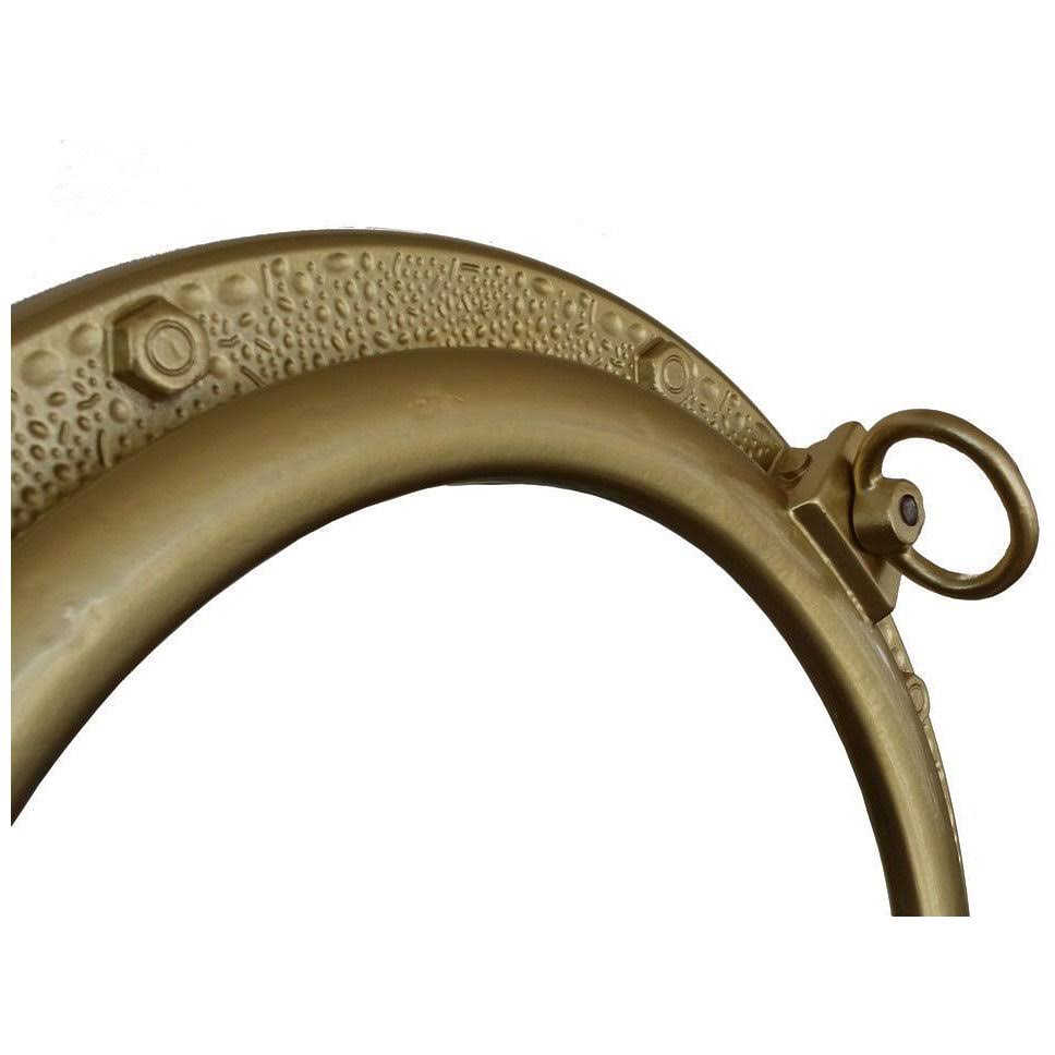 Gold Finish Decorative Ship Porthole Window 20x22 Q5272