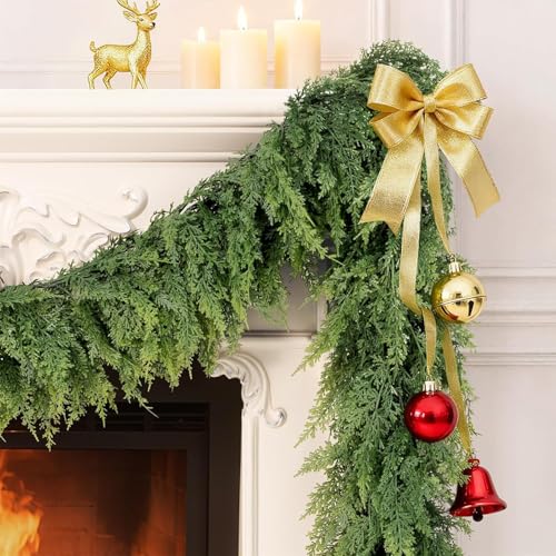 Real Touch Cedar Garland 9 ft Faux Pine Garland Z578822