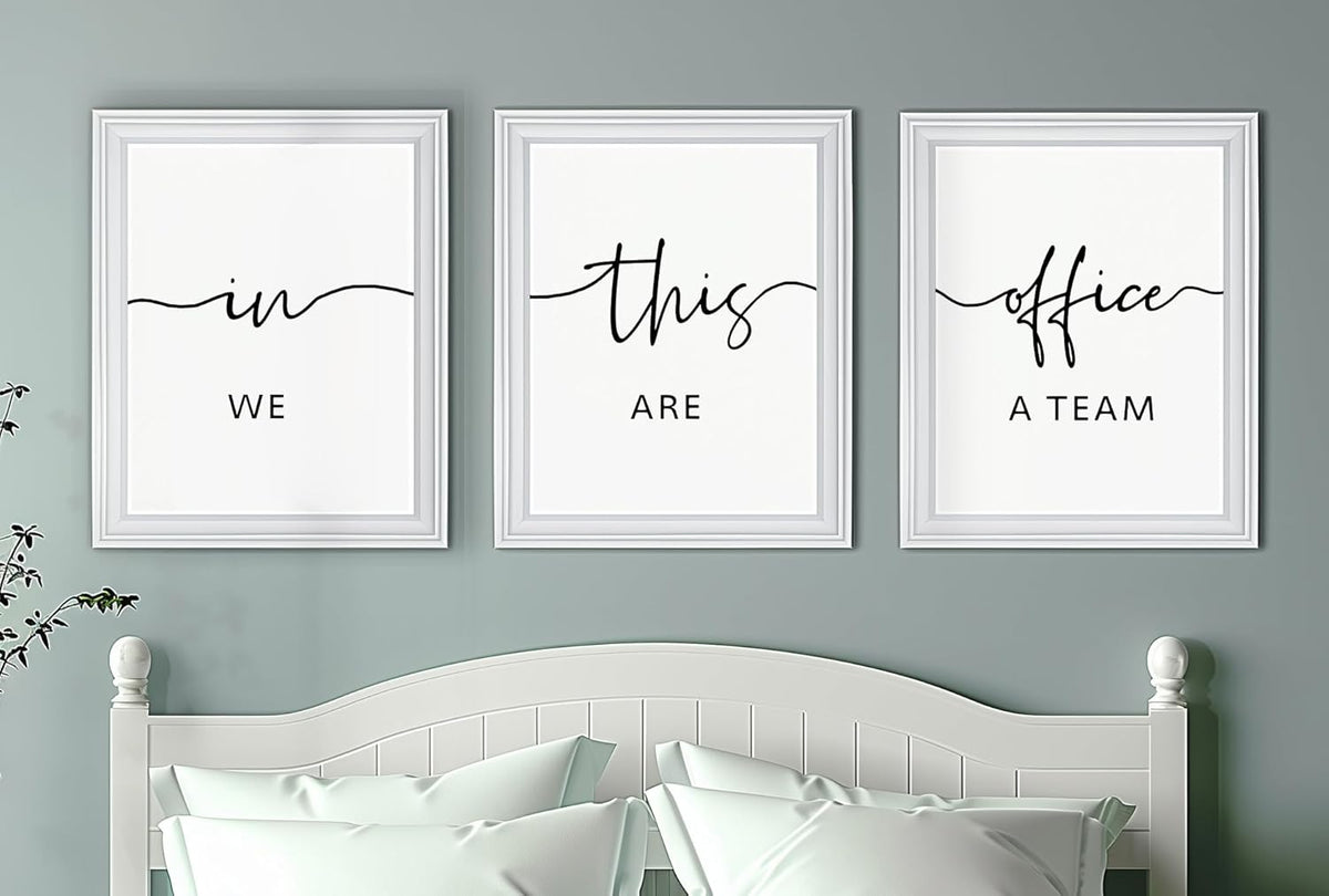 Set of 3 Prints Typography Art Unframed G82937