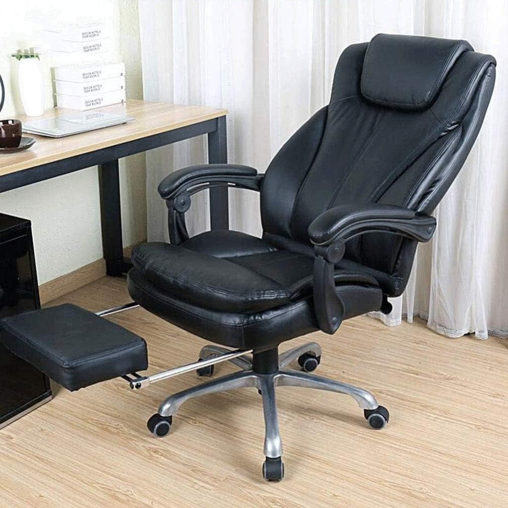 High Back Office Chair with Footrest and Thick Padding Reclining Computer Chair A8930