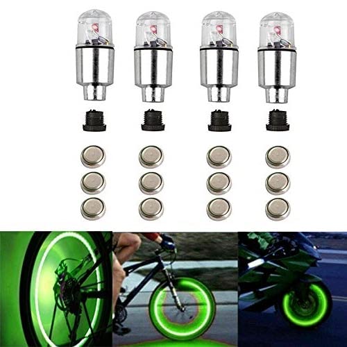 4Pcs Red LED Wheel Lights for Tyre Valve Stem C67393