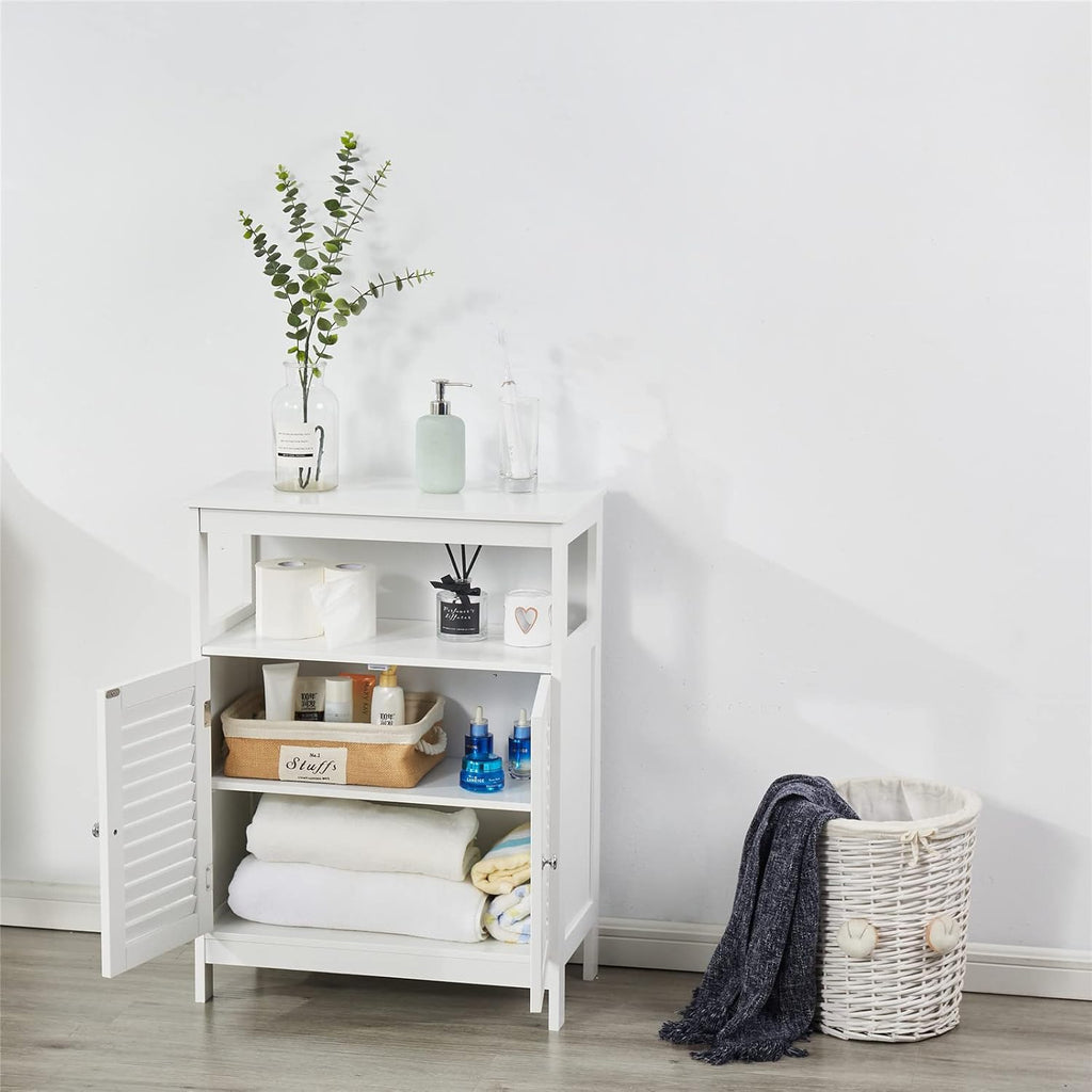 White Storage Cabinet with Two Doors A21631