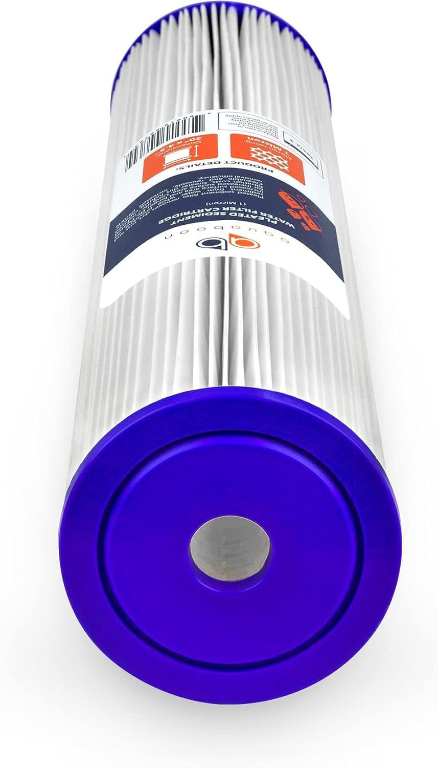 1 Micron 20 Pleated Sediment Water Filter Cartridge 2-Pack M23371