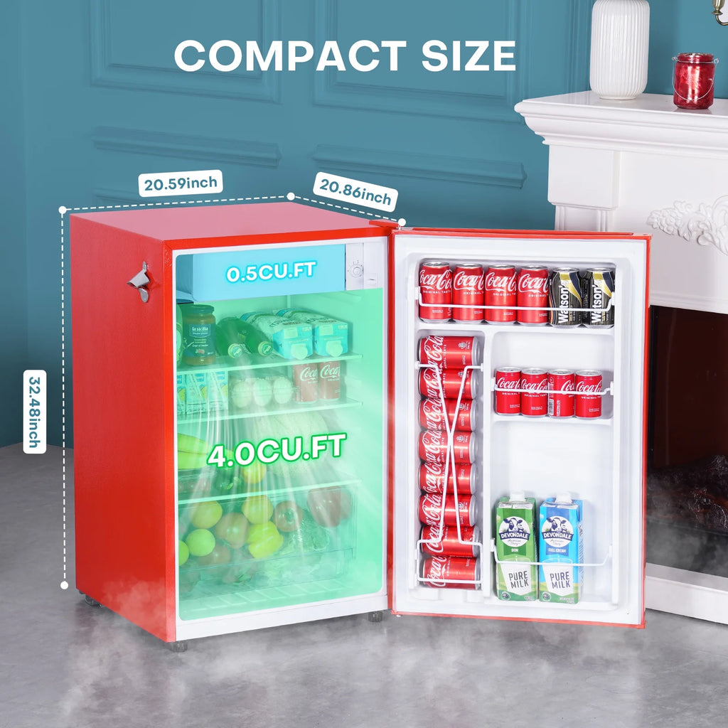 4.5 Cu Ft Retro Compact Refrigerator with Freezer P29303
