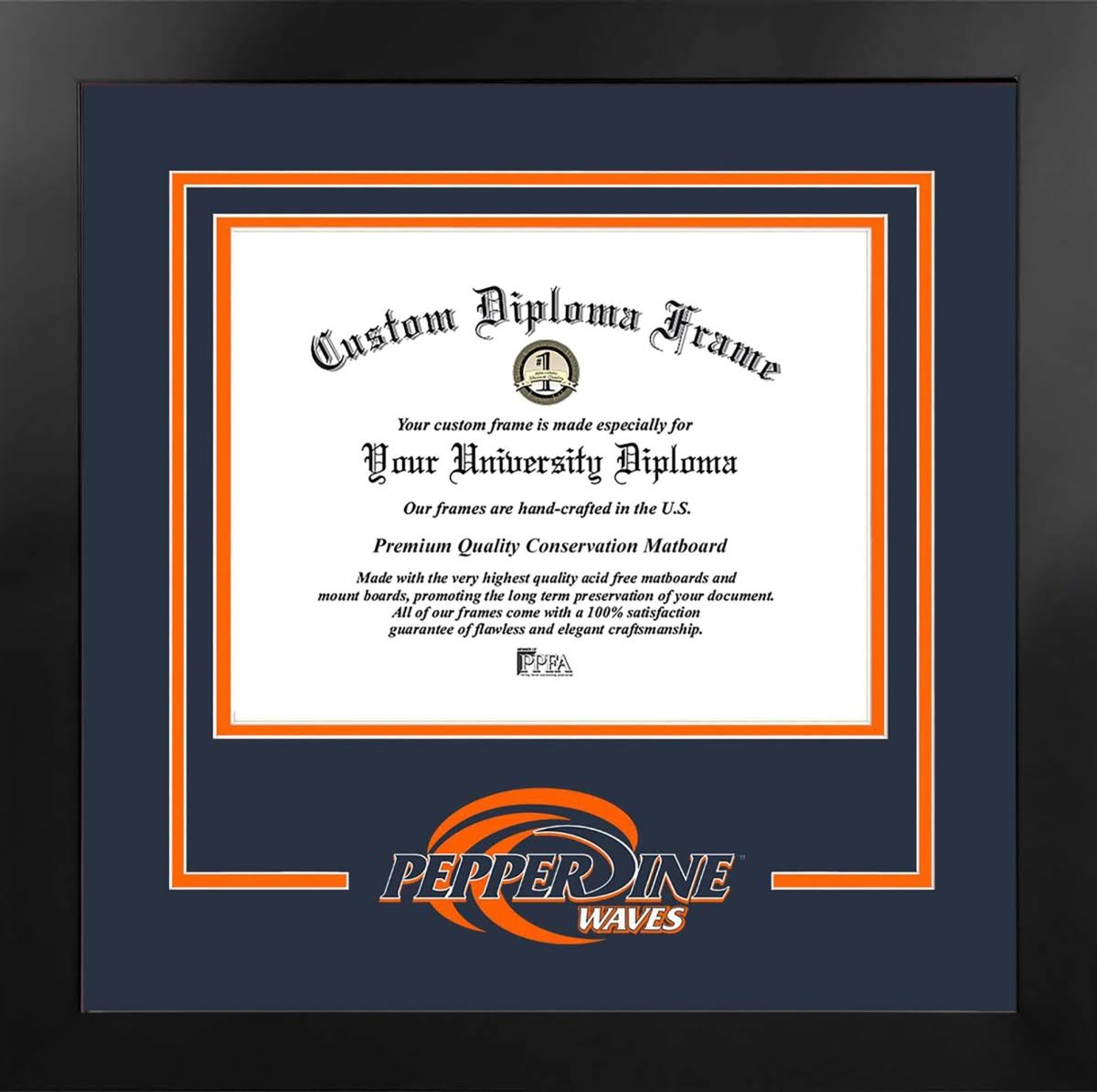 11 x 8.5 in. Black Frame Diploma J478