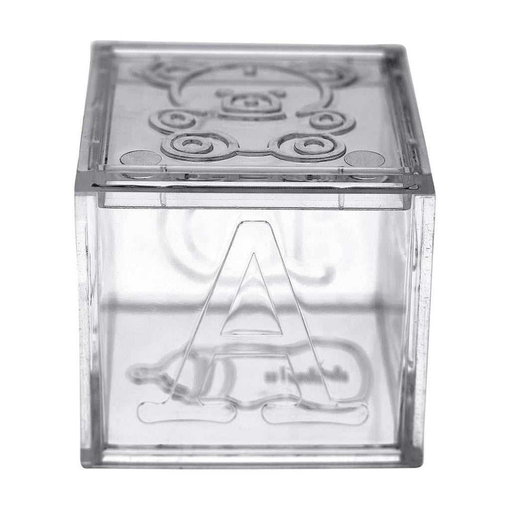 2" Clear Fillable Baby Blocks - 12/pk J2079