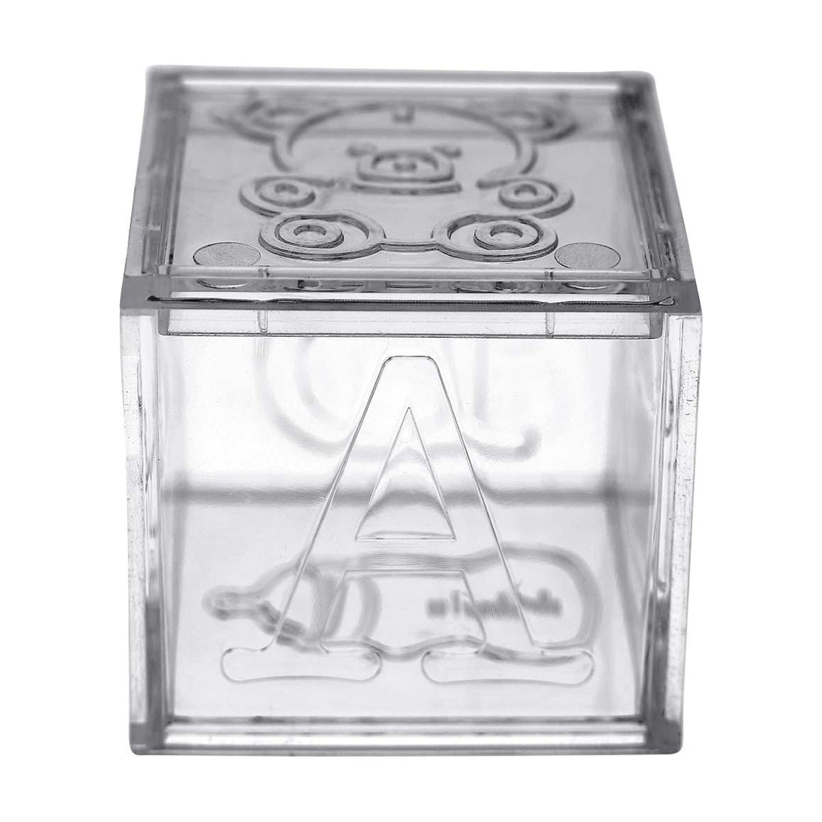 2" Clear Fillable Baby Blocks - 12/pk J2079