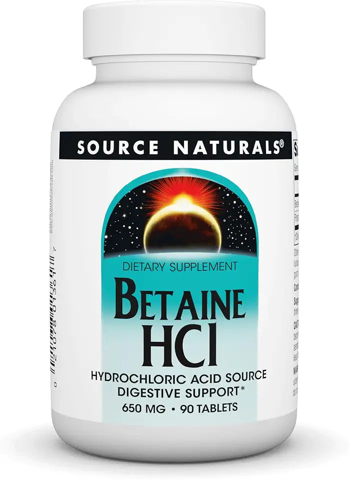 Betaine HCL 650mg 90 Tabs G721