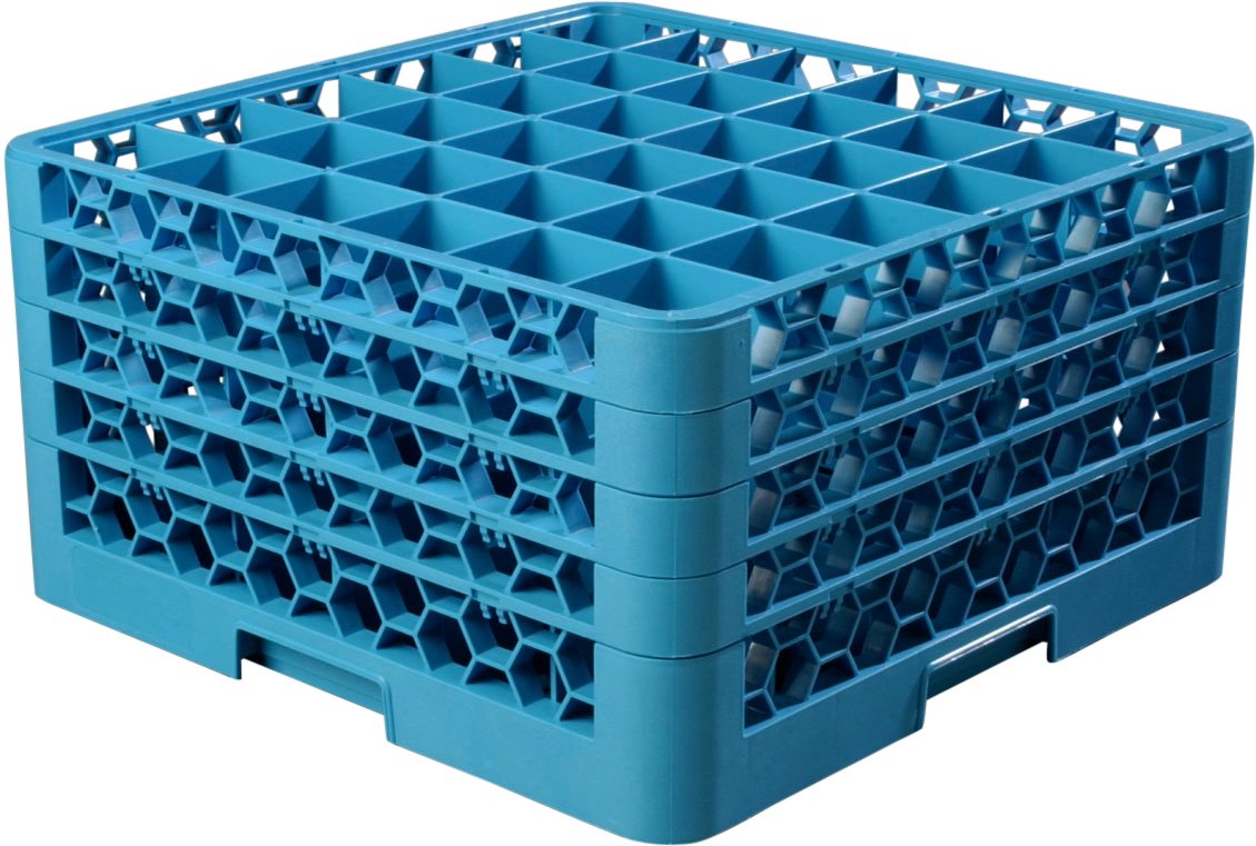 9-Compartment Glass Rack with 3 Extenders, Blue, Pack of 2 J308471