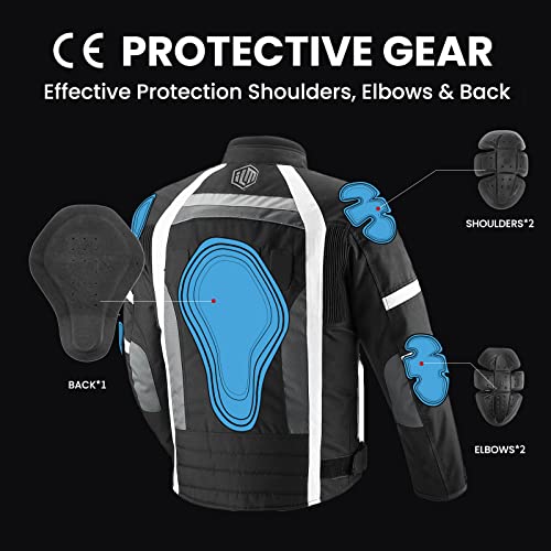 Motorcycle Jacket with CE Armor Water Resistant Textile G790