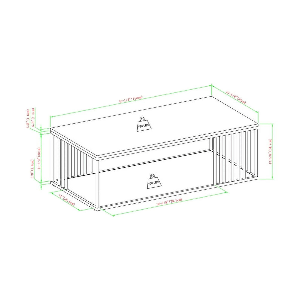 Rectangle Wood Coffee Table S245514