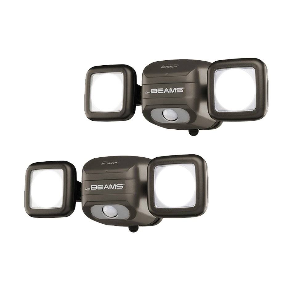 Wireless Battery Powered Motion Sensing 500 Lumens LED Dual Head Security Spotlight B8555