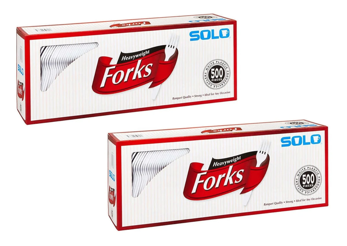 Heavyweight Plastic Fork, White, 500-count, 2 Pack H251980