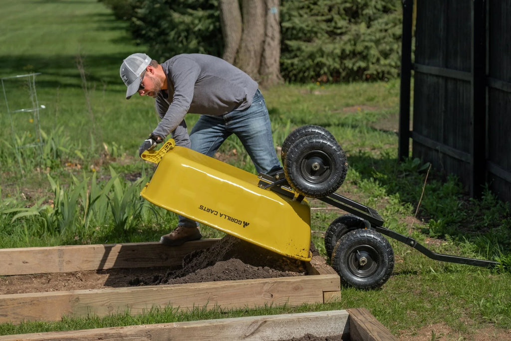 8 Cu. Ft. Steel Dump Cart, 1200 lbs. Capacity V556