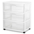 Plastic Storage Drawer Cart with 3 Clear Drawers A485