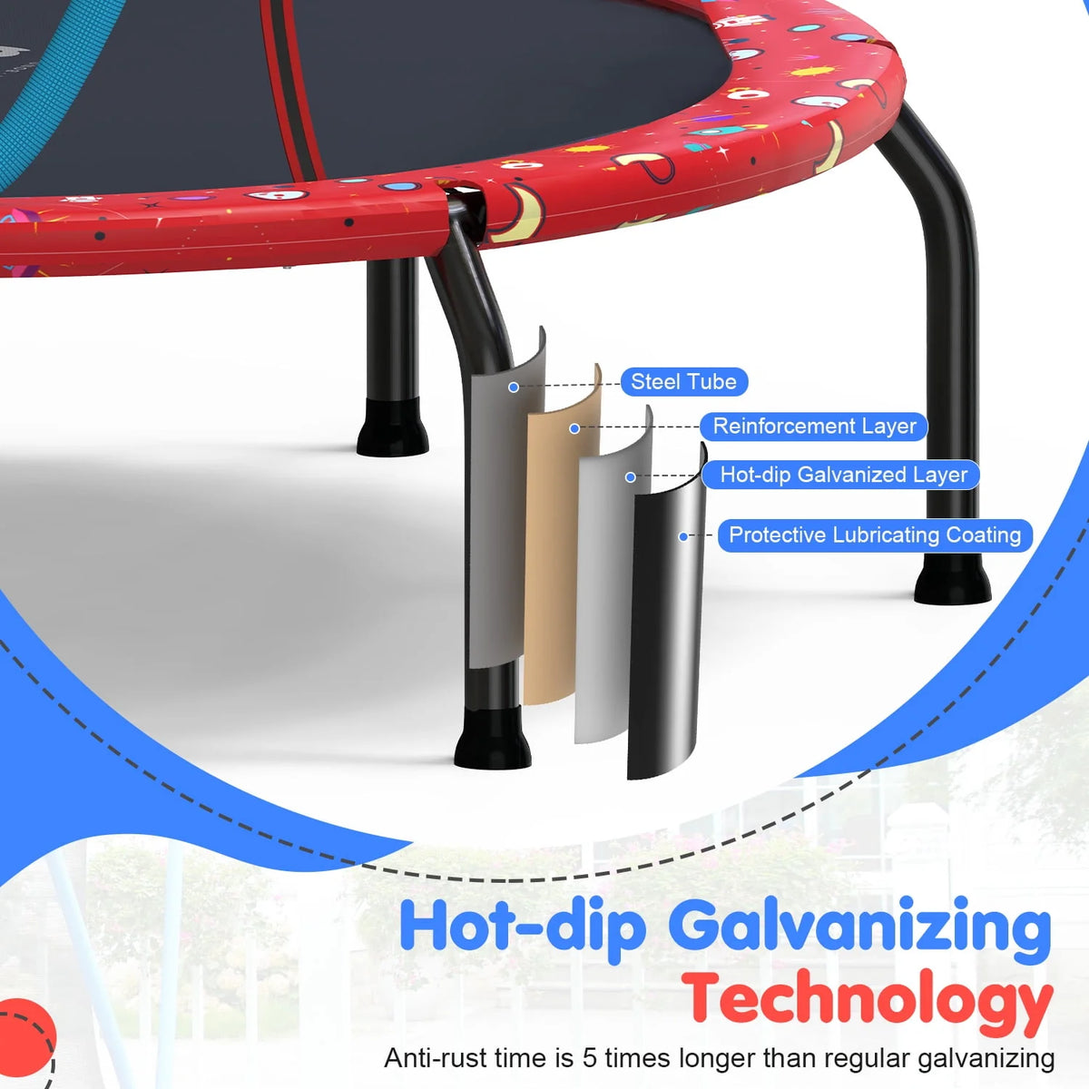 Small No-Gap Trampoline with Basketball Hoop I351
