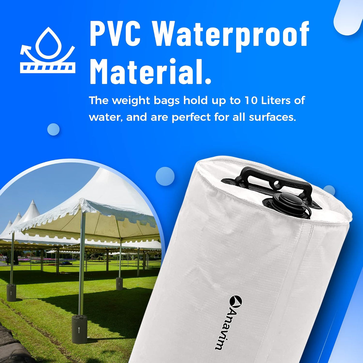 4pcs-Pack Black Canopy Water Weights Bag V75474