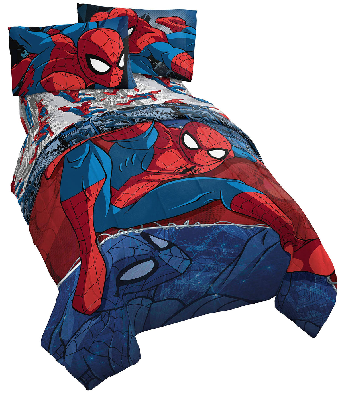 Spiderman 4 Piece Twin Bed Set Q154228