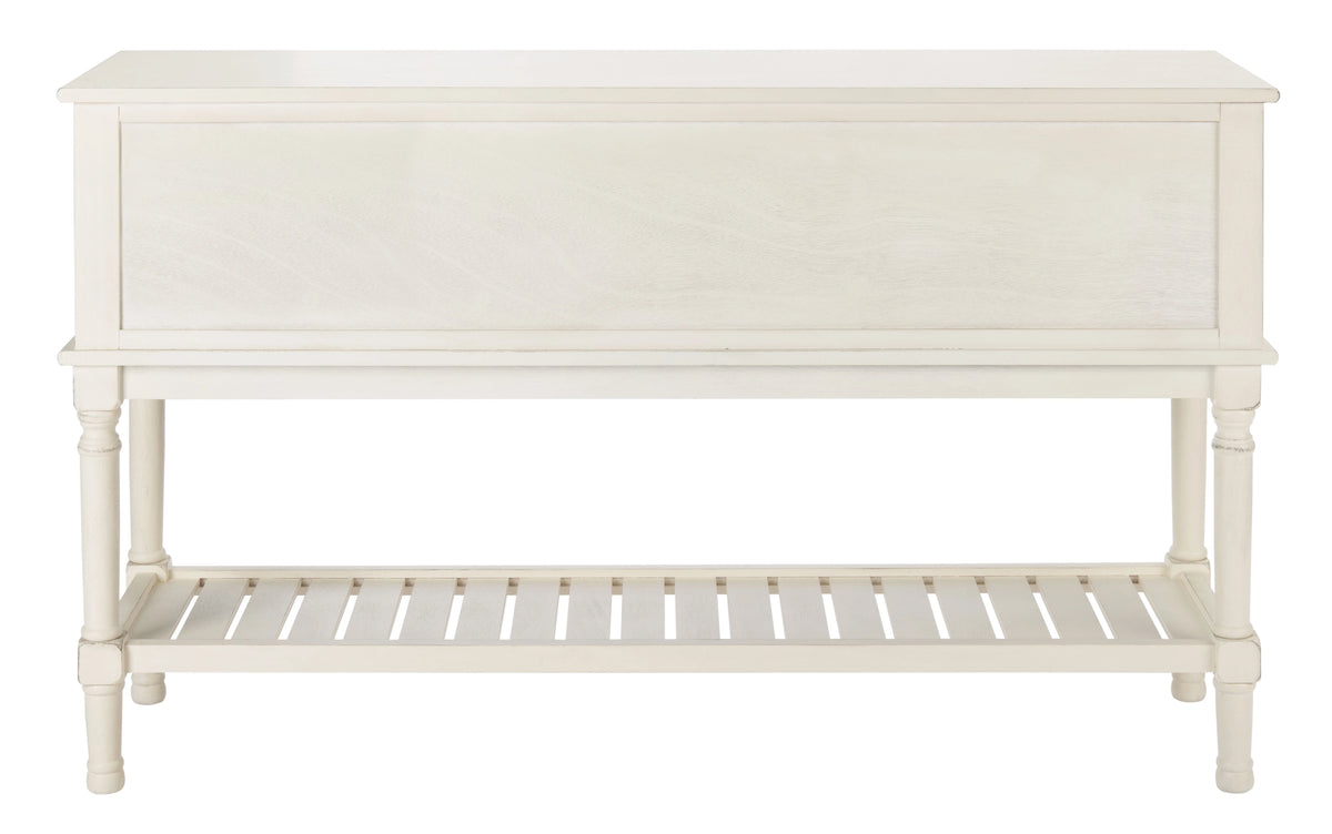 White Wood Console Table with Drawer P73300