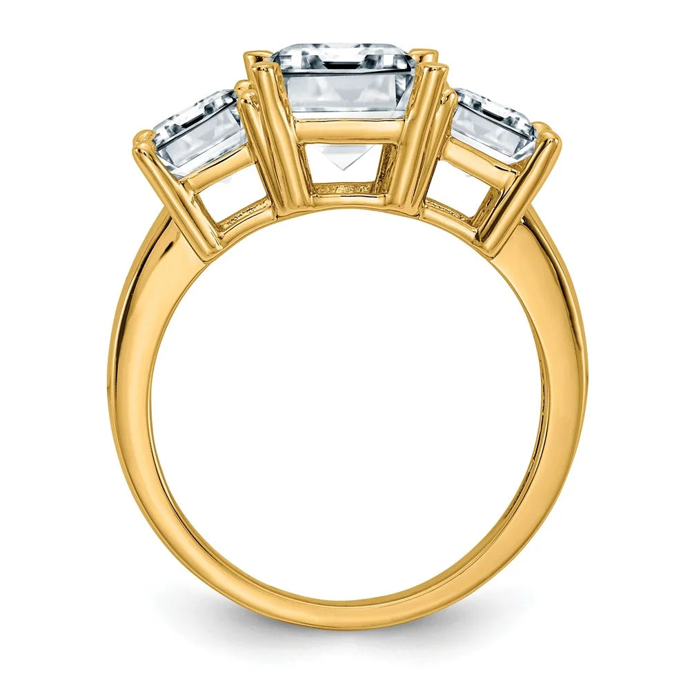 14K Yellow Gold Moissanite Octagon Ring G704