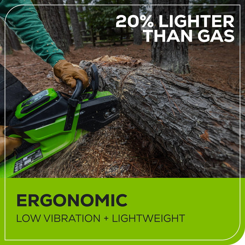 60V 14” 1.2kW Chainsaw with 2.5 Ah Battery & 3 Amp Charger D832618